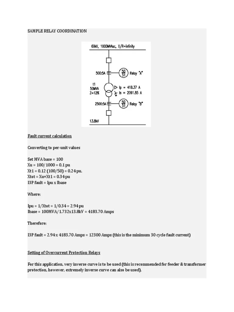 Relay CoordinationSample PDF Transformer Relay