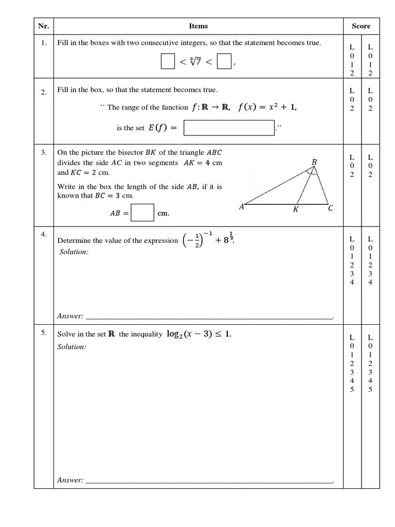 12 Mat Test R Eng SB19 PDF Mathematical Objects Geometry