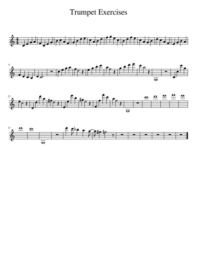 Trumpet Exercises PDF