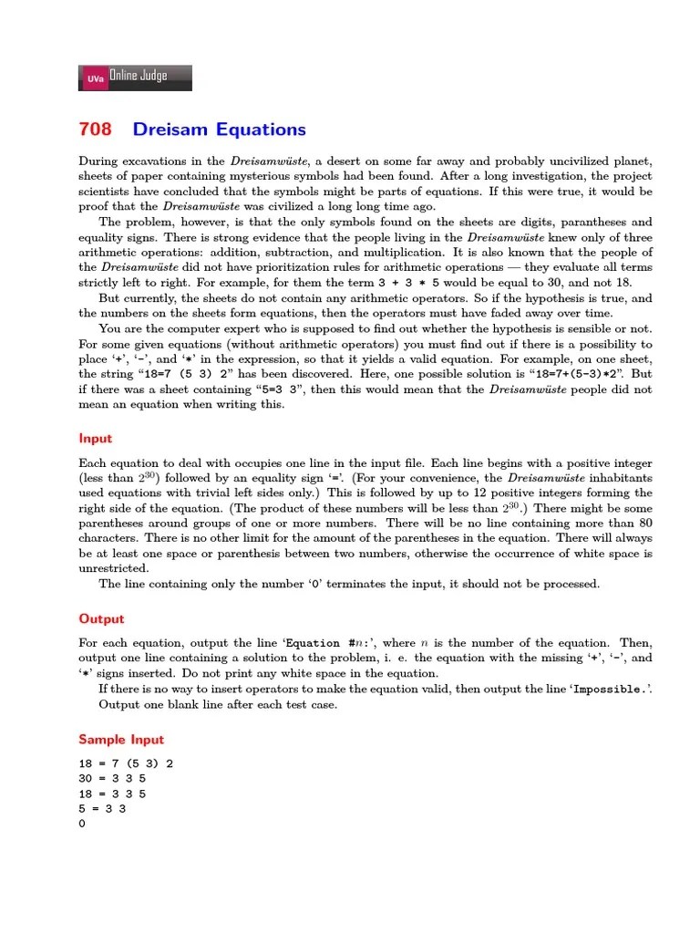 Dreisam Equations Input PDF Arithmetic Bracket