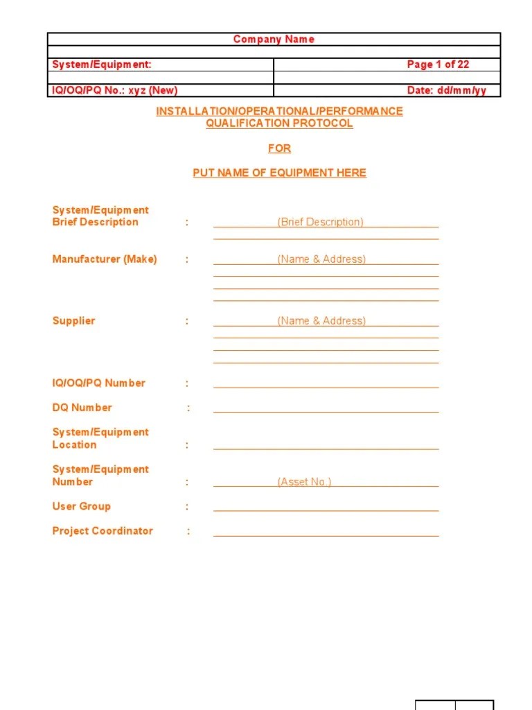 IQOQPQ_Template Verification And Validation Engineering