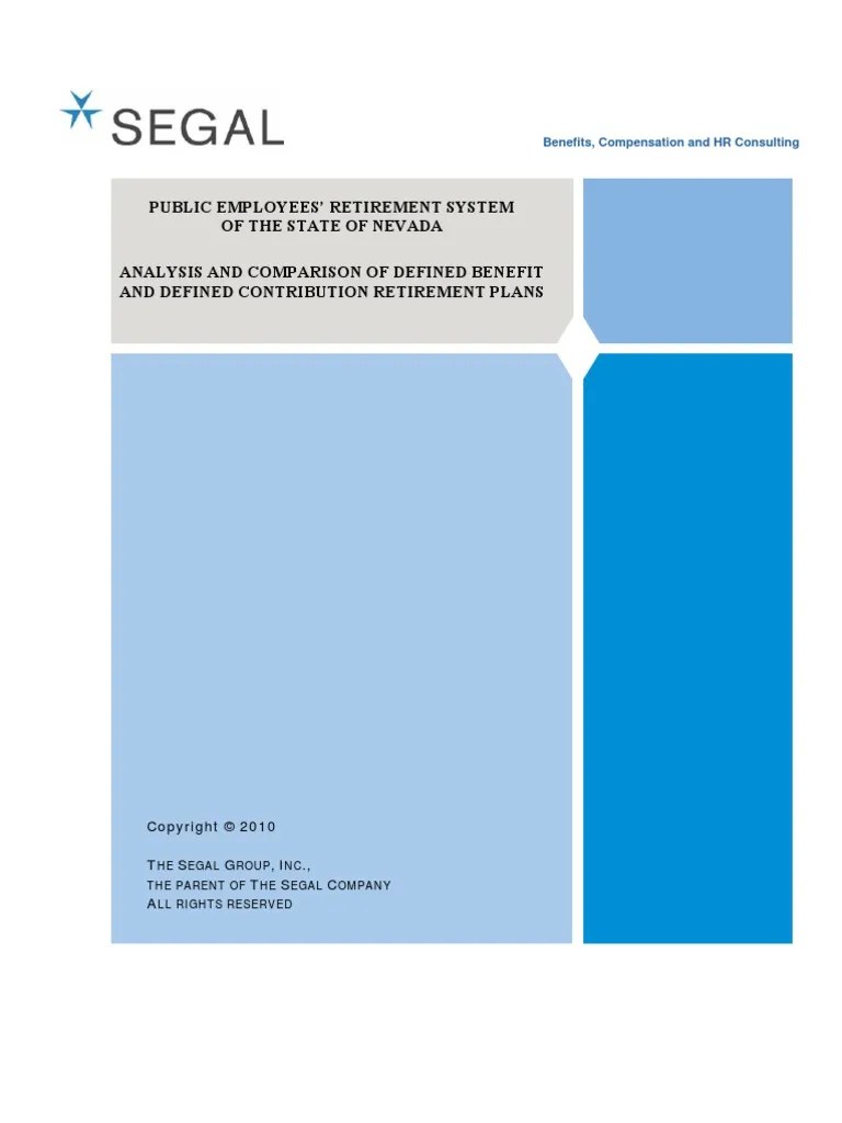 Nevada Pers analysis by Segal Pension Defined Benefit Pension Plan