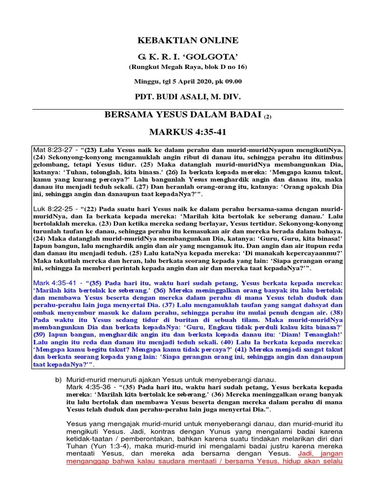 Bersama Yesus Dalam Badai 2 PDF | PDF