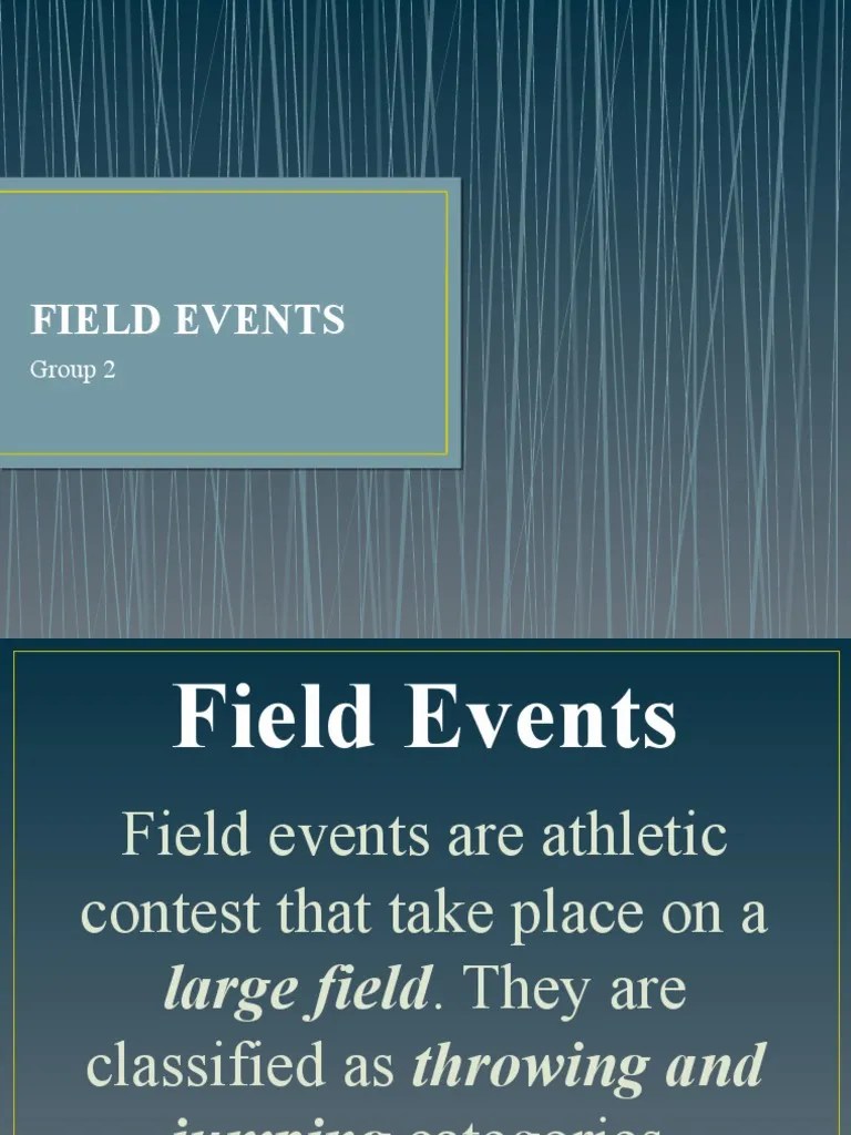 An Overview of Field Events in Track and Field PDF Track And Field