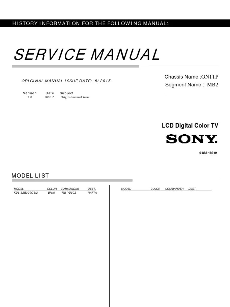 Disassembly Instructions and Troubleshooting Guide for Sony KDL32R300C