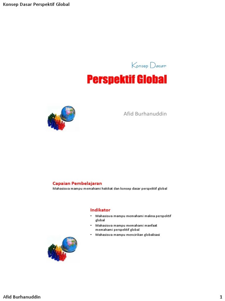 1 Hakikat Dan Konsep Dasar Perspektif Global PDF | PDF