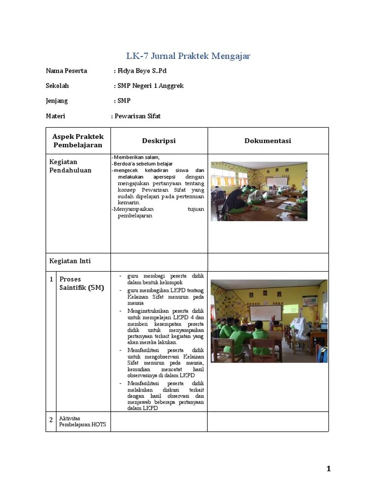 Dokumentasi kegiatan di puskesmas sentosa baru foto 1. View Contoh Lk 7 Jurnal Praktek Mengajar Smpdoc Gif