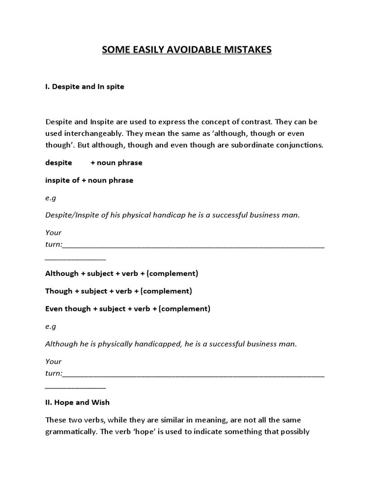 Sentence Correction Rules PDF Subject (Grammar) Object (Grammar)