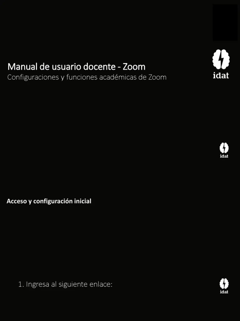 Manual de Zoom Idat VF PDF PDF Contraseña Informática