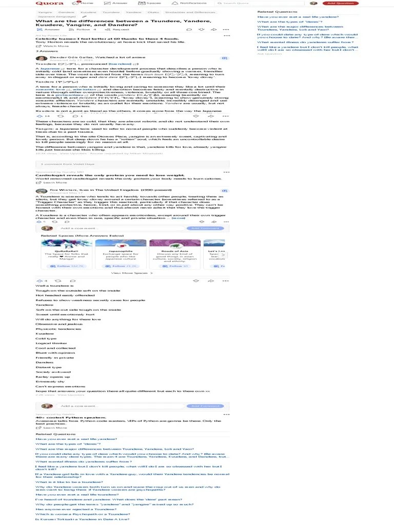 What Are The Differences Between A Tsundere, Yandere, Kuudere, Yangire