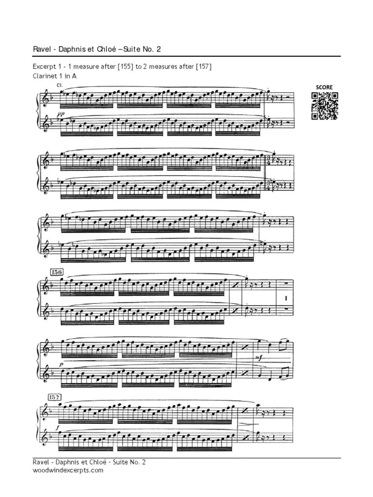 Lexcerpts Ravel Daphnis Et Chloé Suite No. 2 Excerpts PDF
