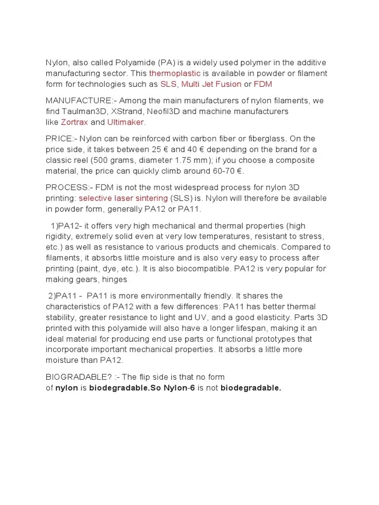 Thermoplastic SLS Multi Jet Fusion FDM PDF