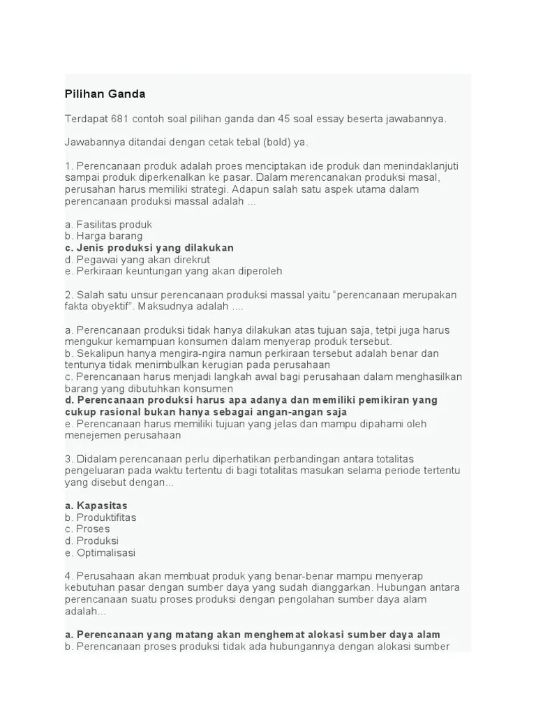 Contoh Soal PKK 12 | PDF