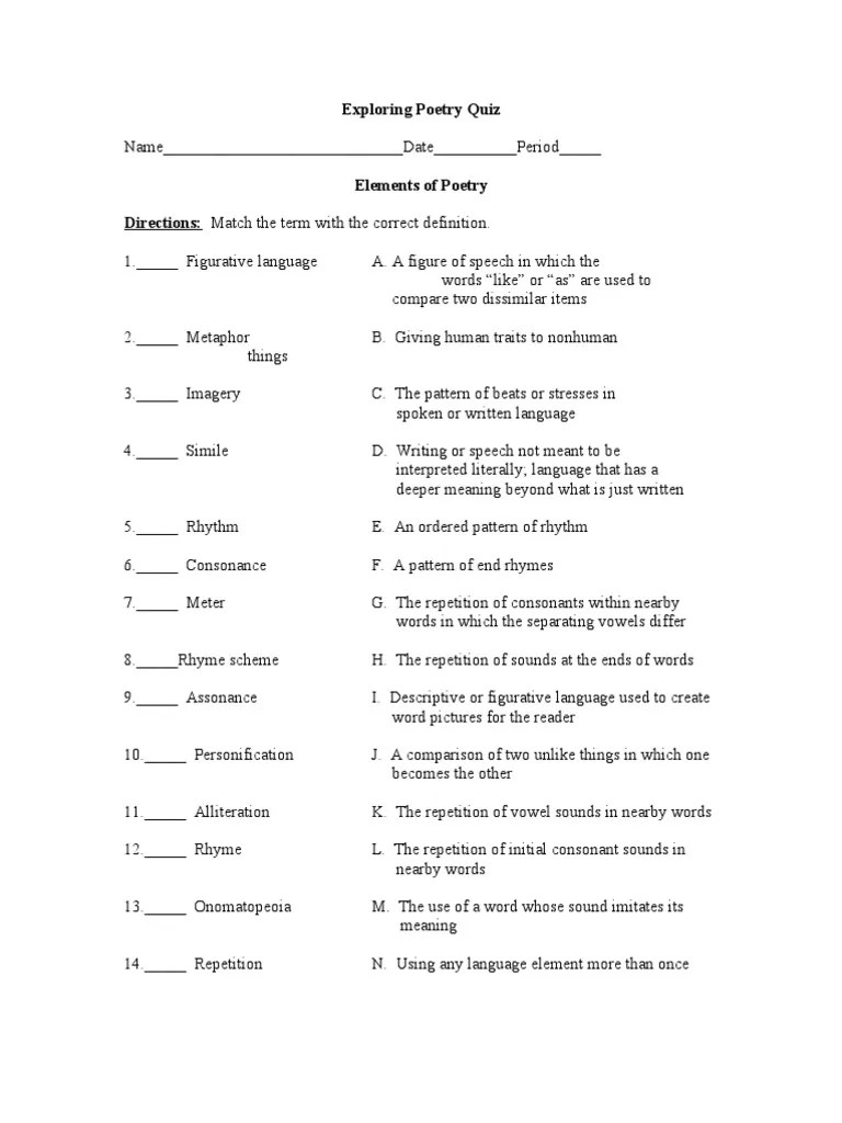 Exploring_Poetry_Quiz_Foundation1 (1) Rhyme Poetry
