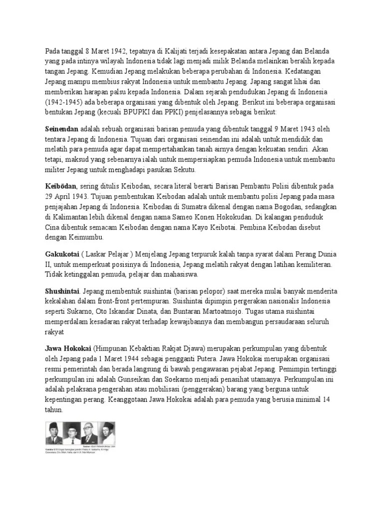 Tugas Sejarah (Penjajahan Jepang) | PDF