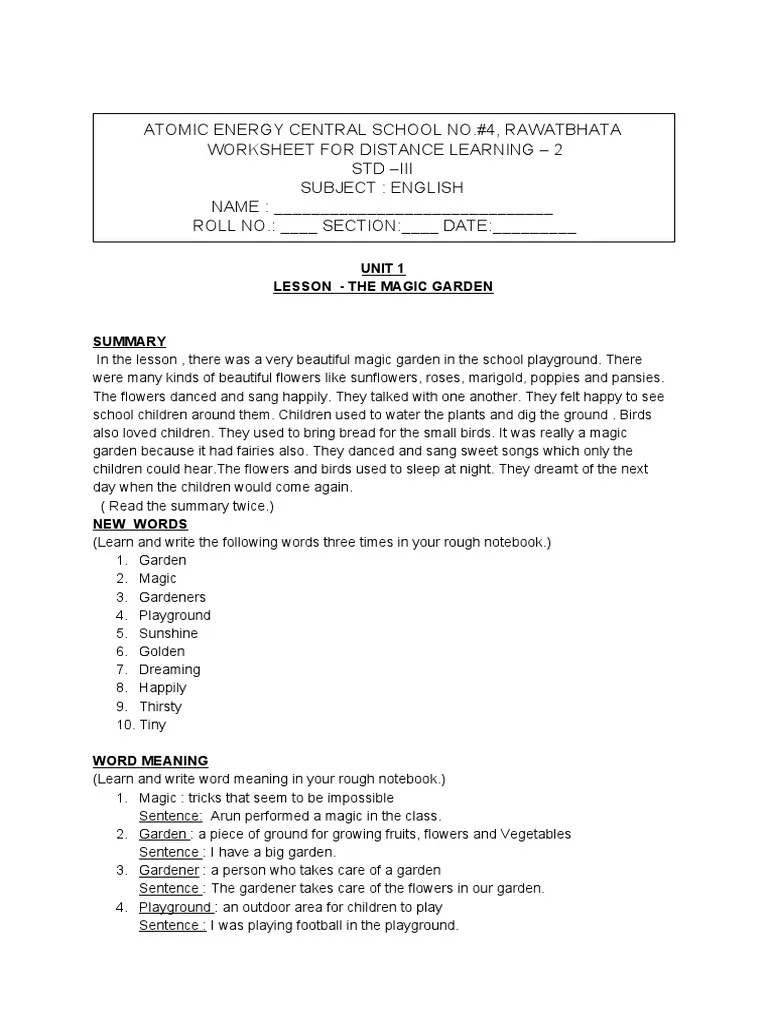 1 The Magic Garden PDF Flowers