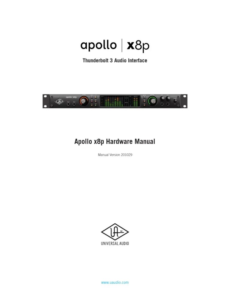 Apollo x8p Hardware Manual | PDF | Microphone | Switch