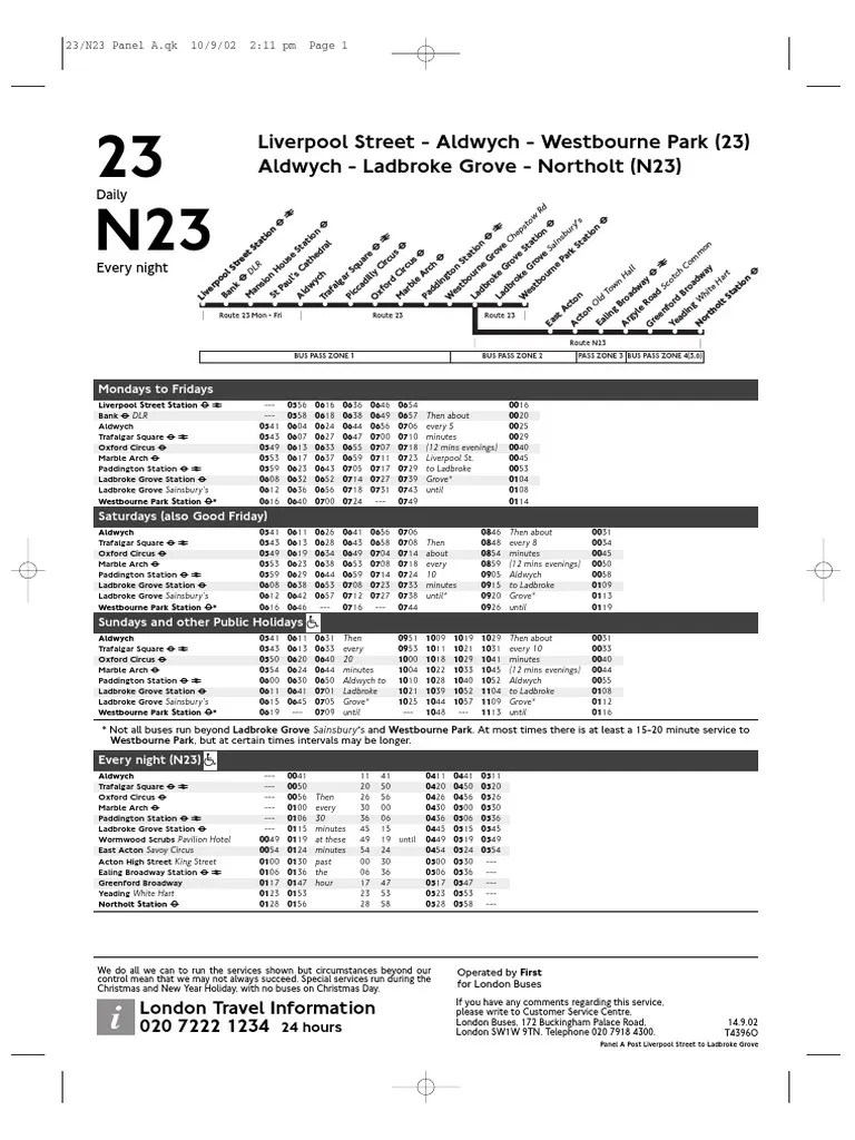 London Bus Timetable 2002 PDF Bus Transport Public Transport