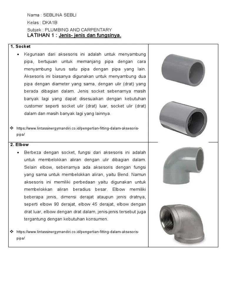 Plumbing Fittings and Their Functions PDF