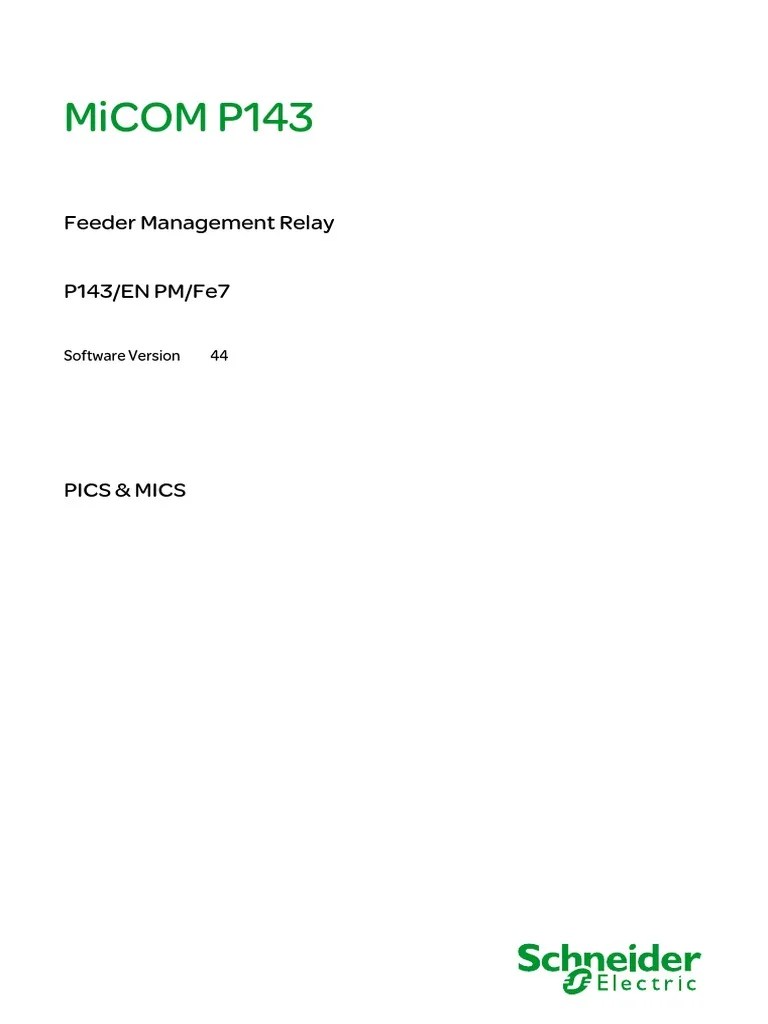 Micom-P143 MODEL IMPLEMENTATION CONFORMANCE PDF | PDF | Data Model