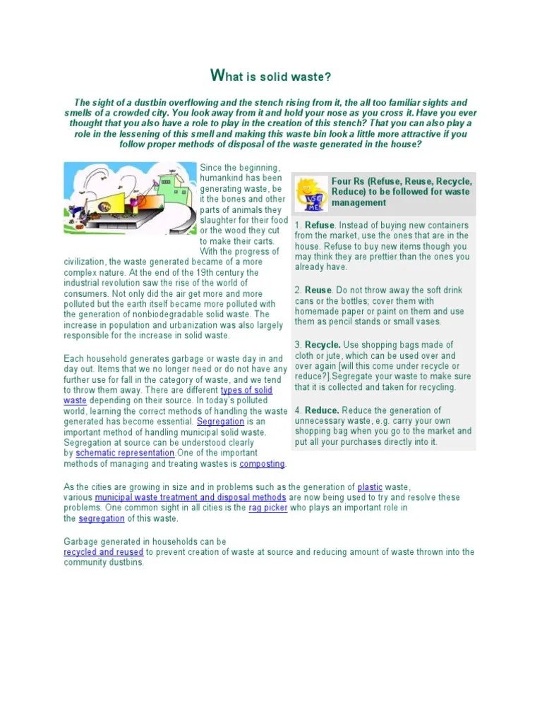 Managing Our Waste Understanding the Types and Proper Disposal of