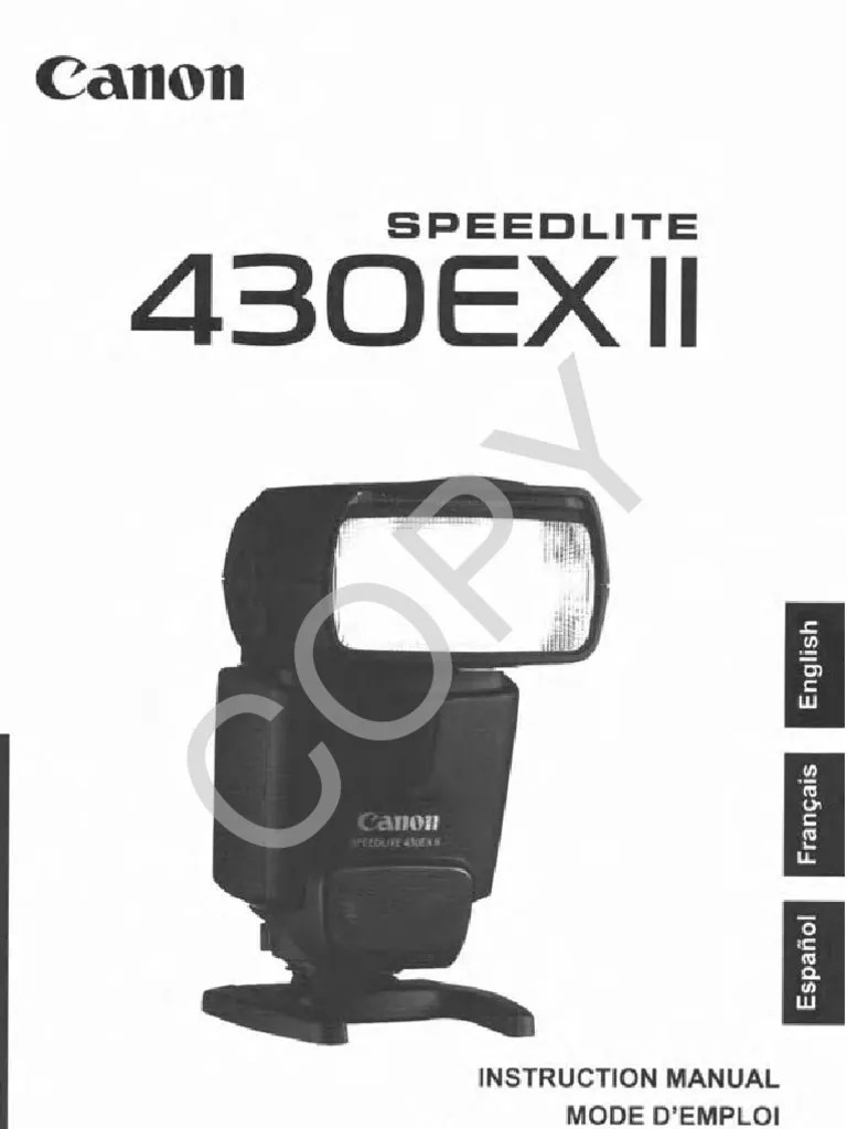 Canon 430EX II Speedlite Flash Owners Manual PDF Exposure