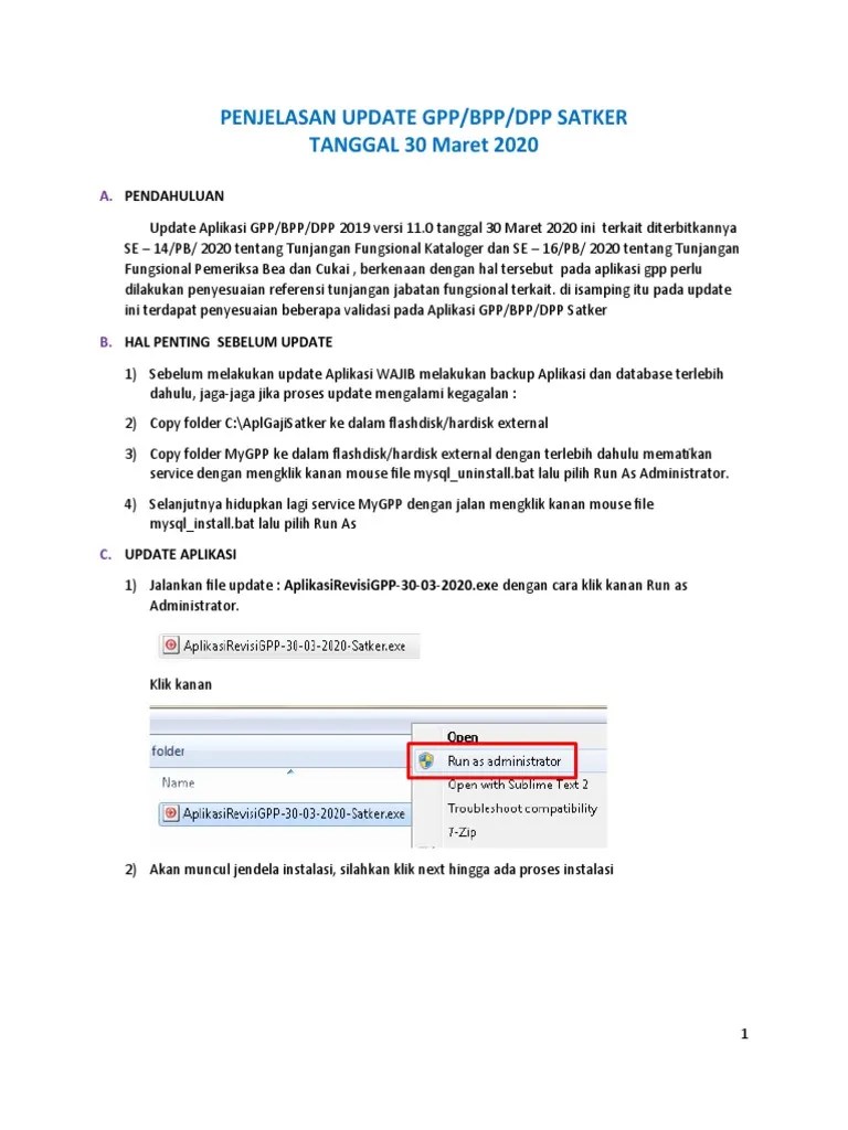 RevisiGPP BPP DPP Satker 30 Maret 2020 | PDF