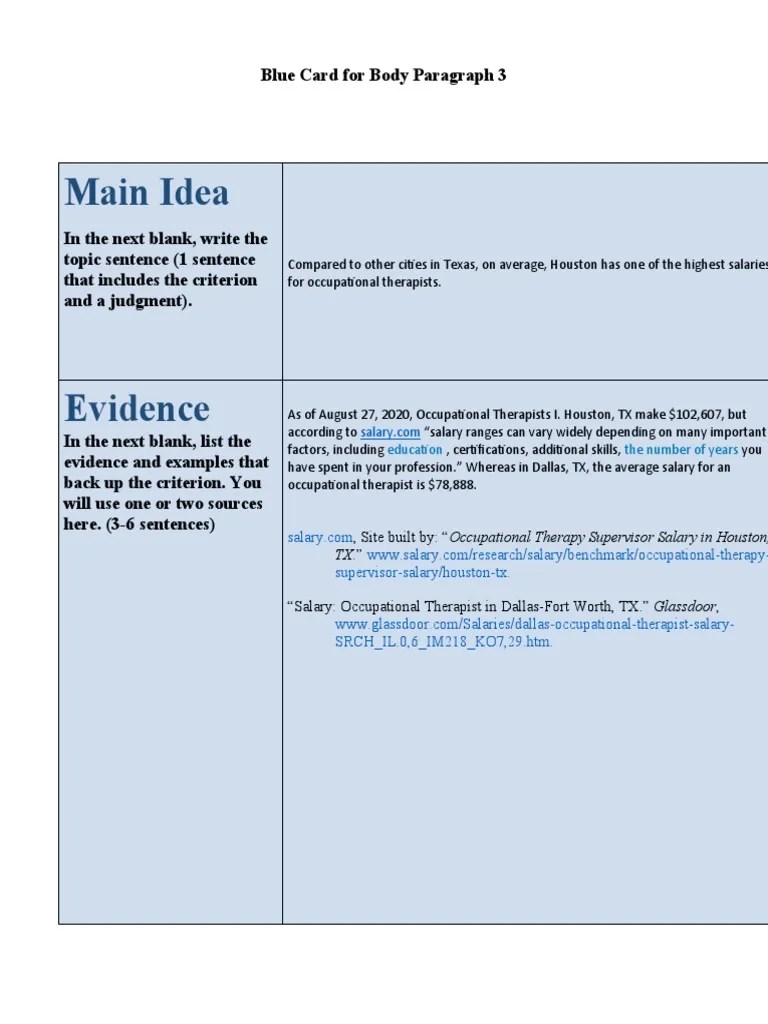 Review Blue Card 3 | PDF