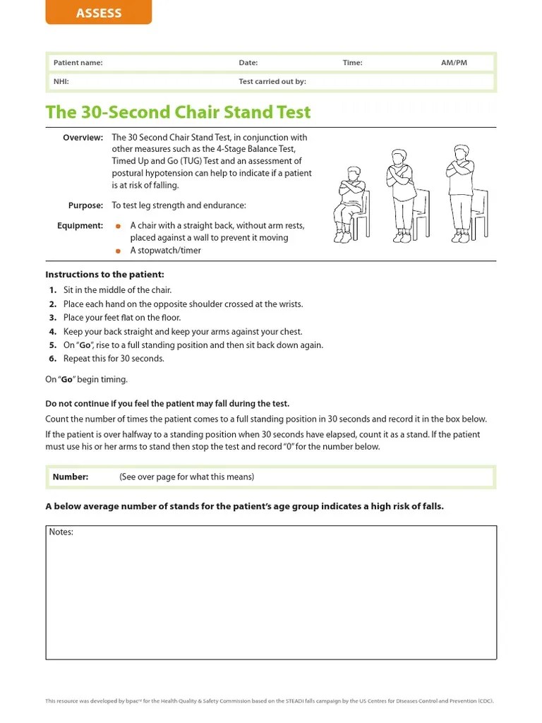 005 Falls Toolkit Chair Stand Test PDF PDF Centers For Disease