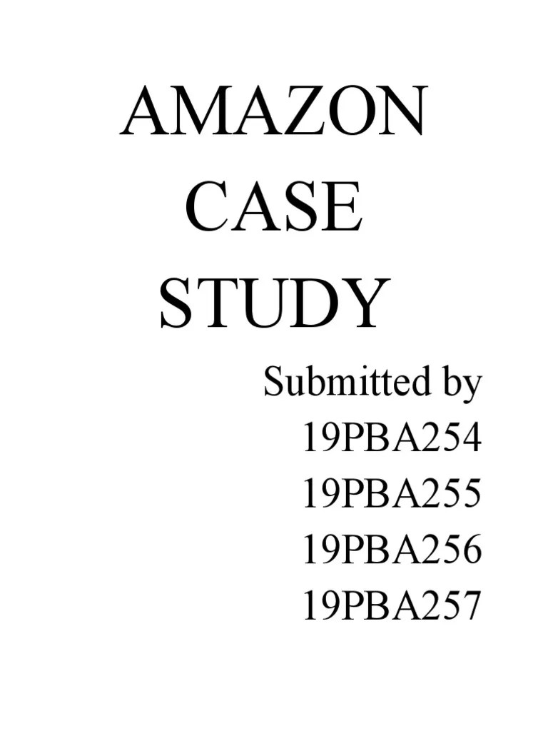 Amazon Case Study All PDF Competitive Advantage Amazon  Services