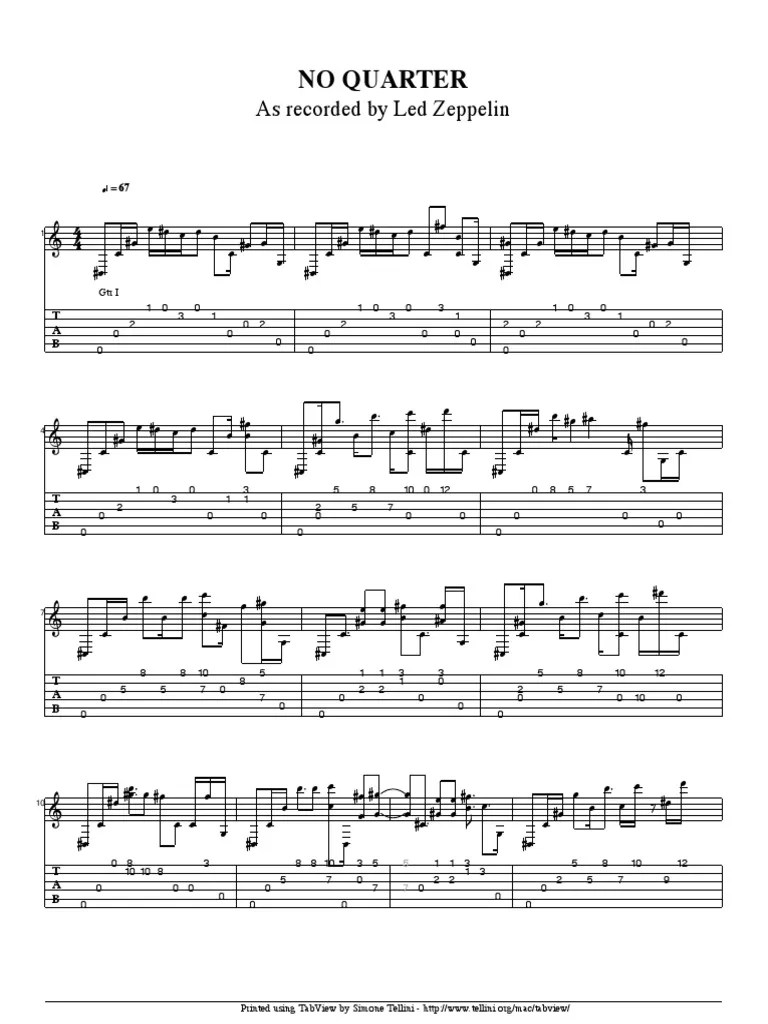 Led Zeppelin No Quarter Download Free PDF British Music English Musicians