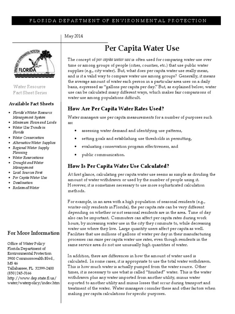 Wrfss Per Capita Water Use PDF PDF Environment Water