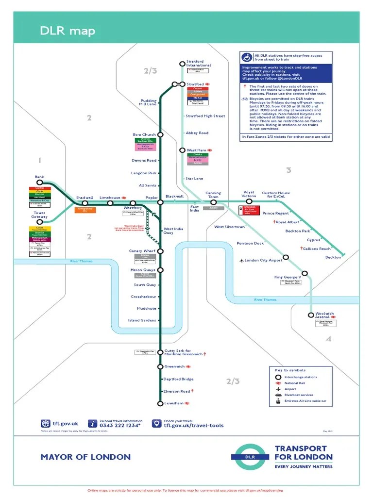 DLR Route Map PDF England London