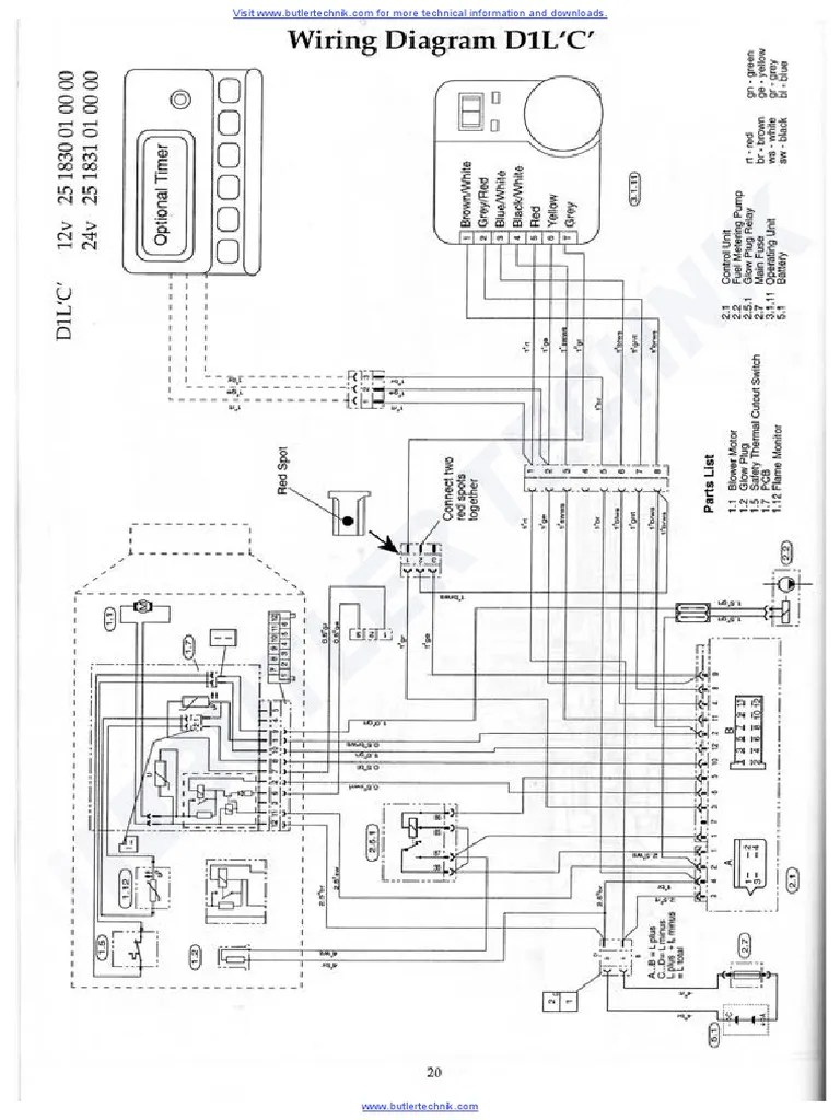 Eberspacher Heater D1LC & D3LC Wiring Dia PDF | PDF
