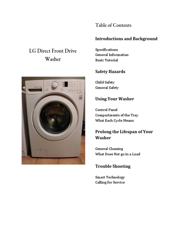 Technical Instructions - Washing Machine | PDF | Washing Machine