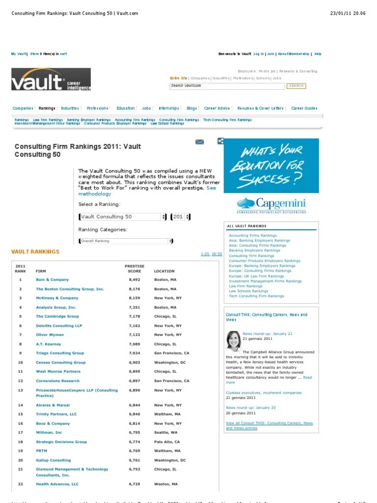Vault Consulting 50 PDF Law Firm Consultant