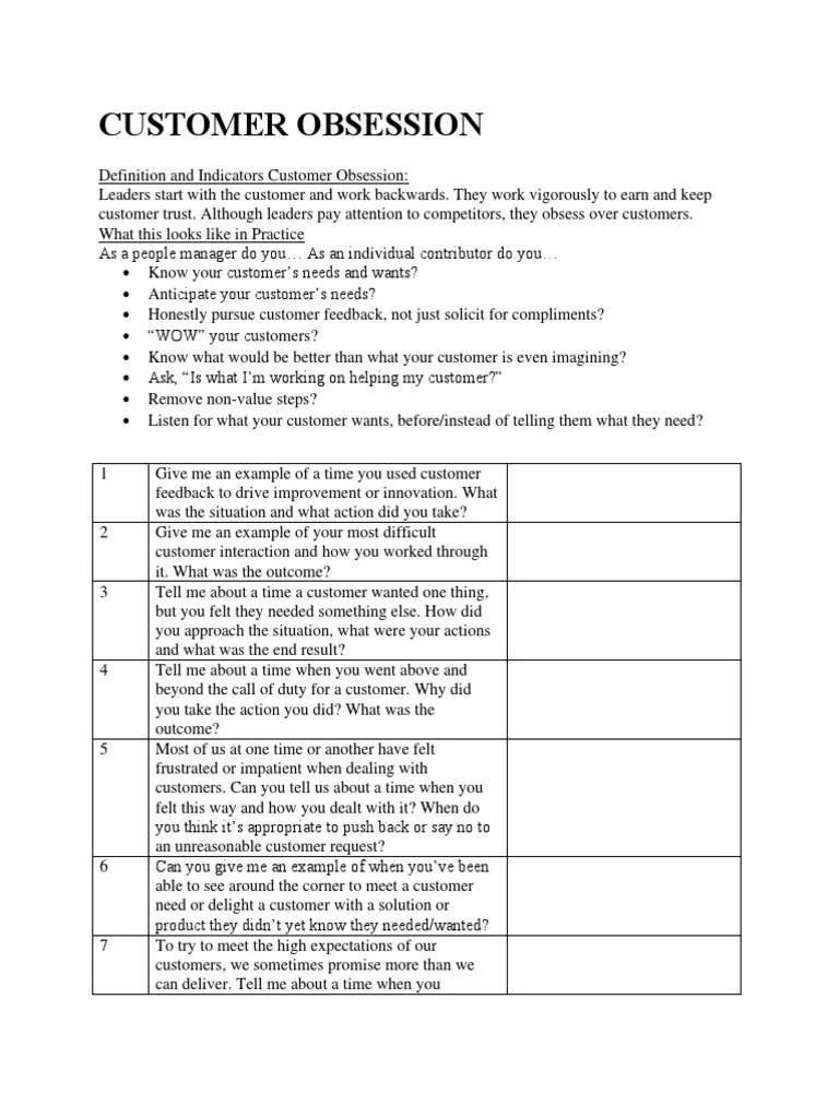 Amazon Question SetBlank Detailed PDF Goal Mentorship