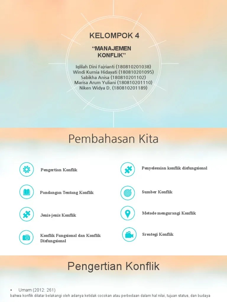 Kelompok 4 - Manajemen Konflik | PDF