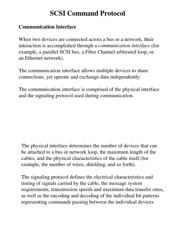 Scsi Command PDF Computer Network Physical Layer Protocols
