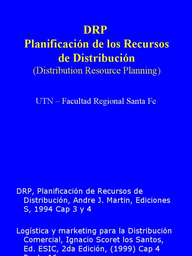 DRP Planificación de Los Recursos de Distribución (Distribution