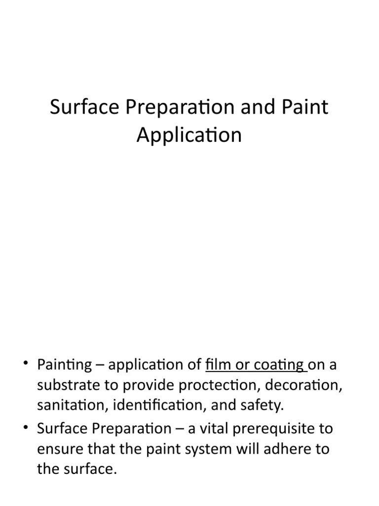 Surface Preparation and Paint Application PDF Paint Materials