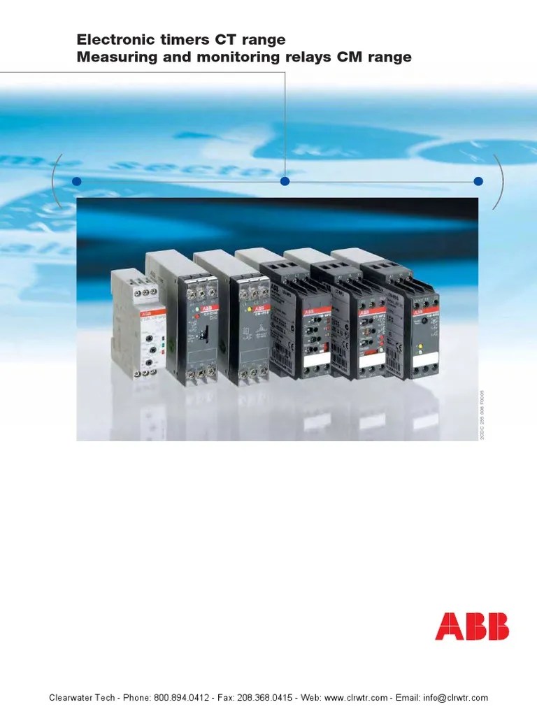 ABB Timers Monitoring Relays PDF PDF Switch Timer