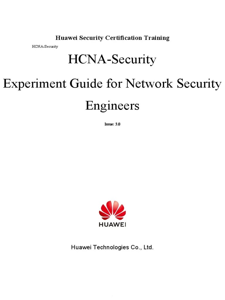 HCIASecurity Lab Guide For Network Security Engineers V3.0 PDF