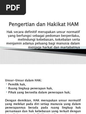 Pengertian Dan Hakikat HAM | PDF