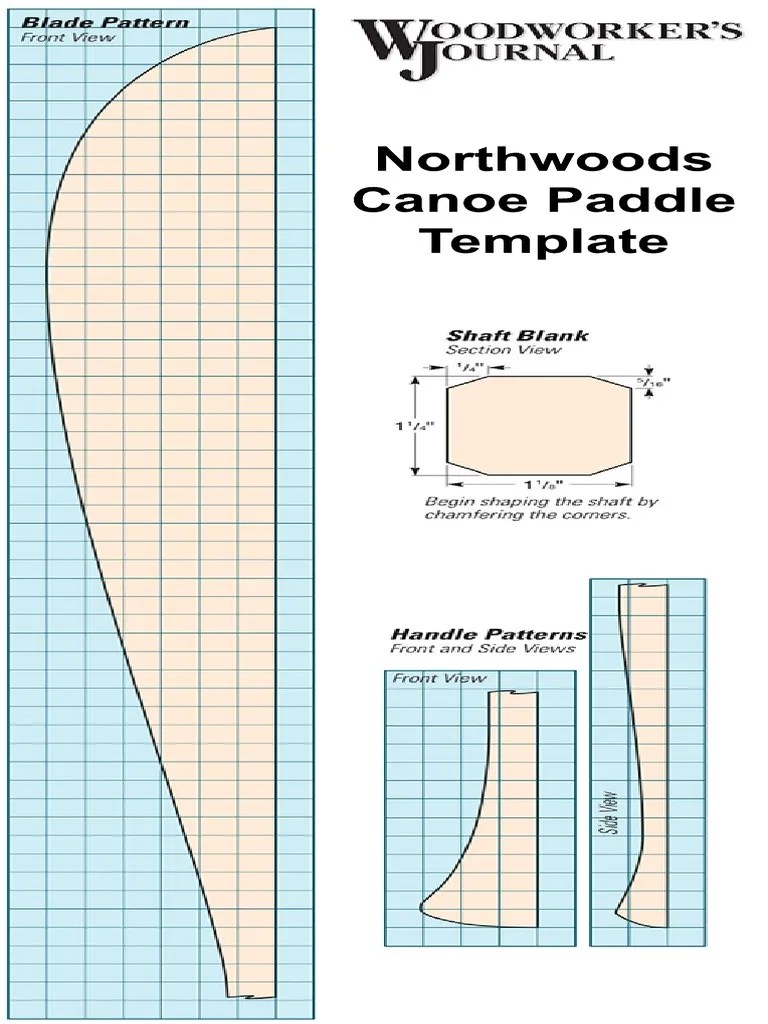 Canoe Paddle Template PDF PDF
