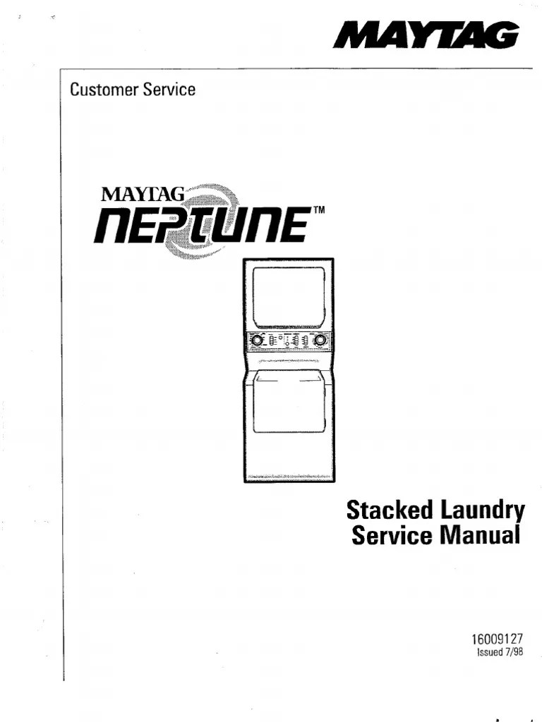 Maytag Neptune Stack PDF Duct (Flow) Washing Machine