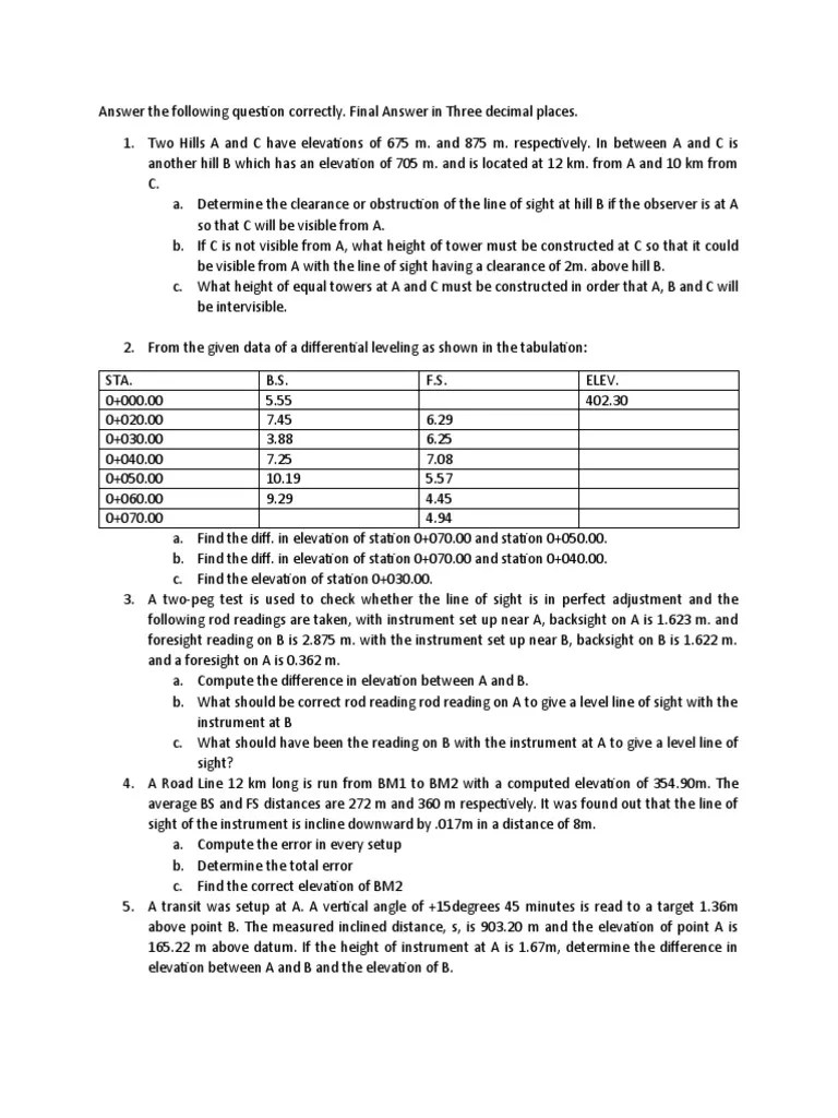Two Hills A and C Have Elevations of 675 M PDF Scientific