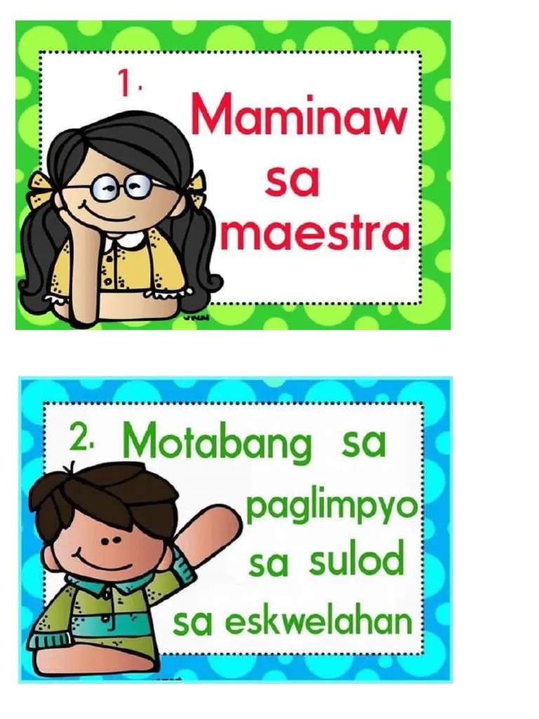 Mga Patakaran Sa Iskwelahan Binisaya PDF