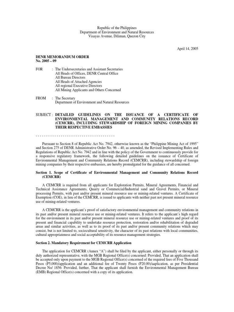 CEMCRR dmo200509 Assignment (Law) Mining