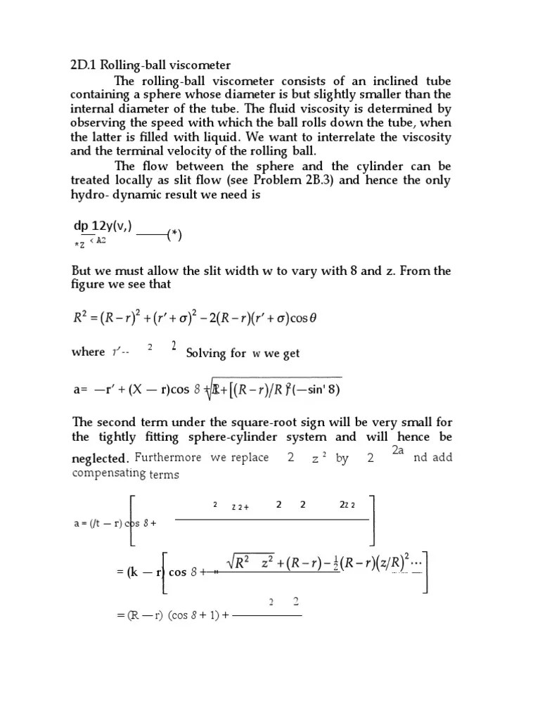 Determining Viscosity Using a RollingBall Relating